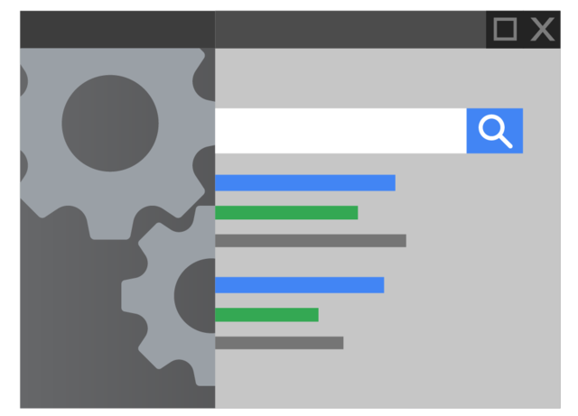 a drawing of a web browser user interface